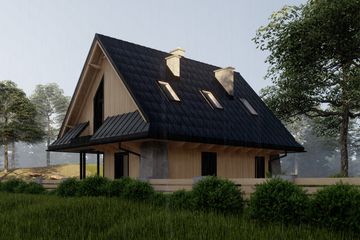  Projekt domu Nowy wierch (KNT1001) - projekt domu parterowego z poddaszem - Zdjęcie 4