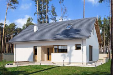  Projekt domu E-272b (WAX1233) - projekt domu parterowego - Zdjęcie 1