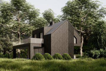  Projekt domu Czarna stodoła (KNT1002) - projekt domu parterowego z poddaszem - Zdjęcie 4