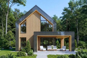  Projekt domu Stodoła (KNT1003) - projekt domu parterowego z poddaszem - Zdjęcie 1