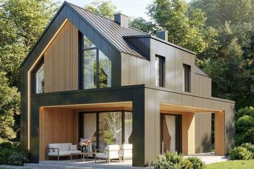  Projekt domu Stodoła (KNT1003) - projekt domu parterowego z poddaszem - Zdjęcie 2