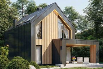  Projekt domu Stodoła (KNT1003) - projekt domu parterowego z poddaszem - Zdjęcie 3