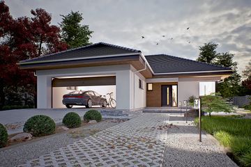  Projekt domu Oliwka z garażem 2-st. [A1] (WRF2450) - projekt domu parterowego - Zdjęcie 3