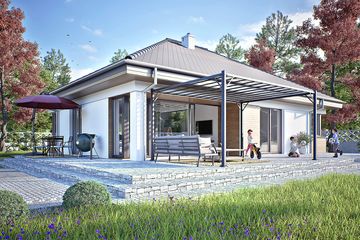  Projekt domu Oliwka z garażem 2-st. [A1] (WRF2450) - projekt domu parterowego - Zdjęcie 6