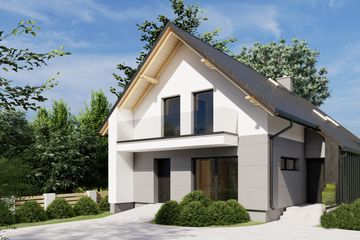  Projekt domu Stodoła nasz dom (KNT1004) - projekt domu parterowego z poddaszem - Zdjęcie 1