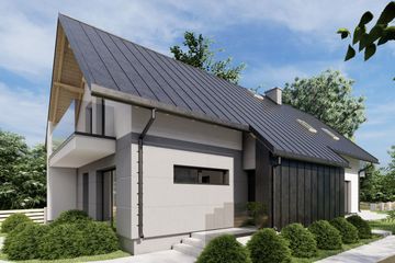  Projekt domu Stodoła nasz dom (KNT1004) - projekt domu parterowego z poddaszem - Zdjęcie 3