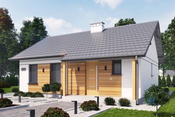  Projekt domu Pego C dom mieszkalny, całoroczny szkielet drewniany (SLN2841) - projekt domu parterowego - Zdjęcie 1