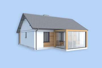  Projekt domu Pego C dom mieszkalny, całoroczny szkielet drewniany (SLN2841) - projekt domu parterowego - Zdjęcie 3