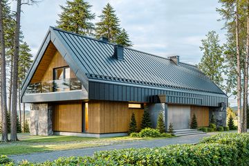  Projekt domu Stodoła pomniejszona bez garażu (KNT1006) - projekt domu parterowego z poddaszem - Zdjęcie 3