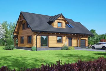  Projekt domu Osiek 47 dw (KRP2807) - projekt domu parterowego z poddaszem - Zdjęcie 1