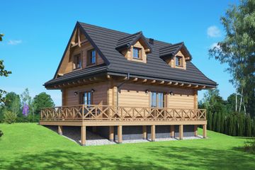  Projekt domu Ujsoły dw (KRP2811) - projekt domu parterowego z poddaszem - Zdjęcie 2