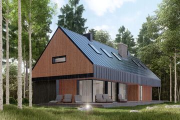  Projekt domu Stodoła z nadwieszeniem pomniejszona (KNT1010) - projekt domu parterowego z poddaszem - Zdjęcie 5