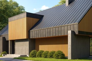  Projekt domu Stodoła z nadwieszeniem pomniejszona (KNT1010) - projekt domu parterowego z poddaszem - Zdjęcie 3