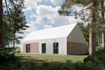  Projekt domu Stodoła z widokiem wersja murowana (KRY1015) - projekt domu parterowego - Zdjęcie 3