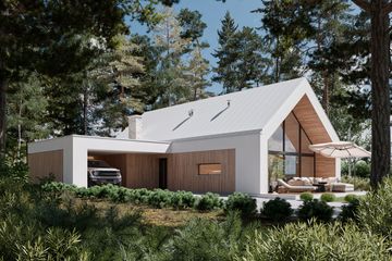  Projekt domu Stodoła z widokiem wersja szkieletowa (KRY1016) - projekt domu parterowego - Zdjęcie 3