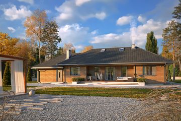  Projekt domu Borówka 7 bal (BSA2385) - projekt domu parterowego - Zdjęcie 3