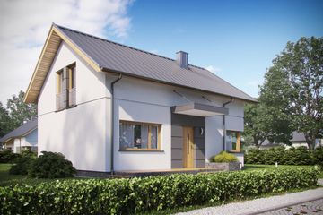  Projekt domu D170D wersja drewniana (WAI1488) - projekt domu parterowego z poddaszem - Zdjęcie 4