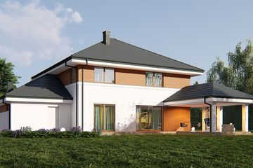  Projekt domu uA336 (WCB1562) - projekt domu z pełnym piętrem - Zdjęcie 4