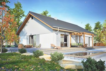  Projekt domu Majka II z garażem 1-st. [A] (WRF2449) - projekt domu parterowego - Zdjęcie 2