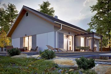  Projekt domu Majka II z garażem 1-st. [A] (WRF2449) - projekt domu parterowego - Zdjęcie 3