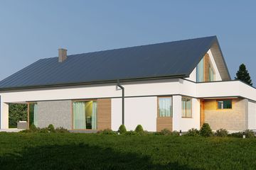  Projekt domu uA339 (WCB1564) - projekt domu parterowego z poddaszem - Zdjęcie 3