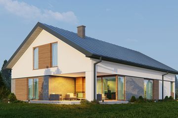  Projekt domu uA339 (WCB1564) - projekt domu parterowego z poddaszem - Zdjęcie 4