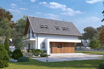  Projekt domu Kruszyna 4 (BSA2386) - projekt domu parterowego z poddaszem - Zdjęcie 6