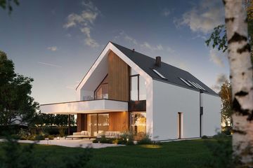  Projekt domu HomeKoncept 130 (KRX1275) - projekt domu parterowego z poddaszem - Zdjęcie 4