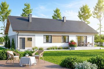 Projekt domu Mokka 20 plus 2 - parterowy dom o powierzchni 110,96 m², dach dwuspadowy - ujęcie 3
