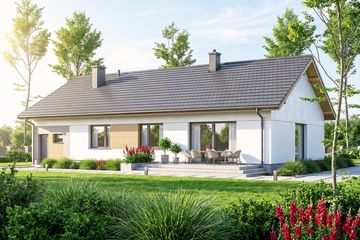 Projekt domu Mokka 20 plus 2 - parterowy dom o powierzchni 110,96 m², dach dwuspadowy - ujęcie 4