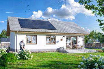  Projekt domu Tebe szkielet drewniany (WOE1199) - projekt domu parterowego - Zdjęcie 4