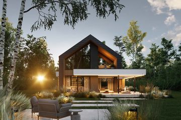  Projekt domu HomeKoncept 102 G2 (KRX1276) - projekt domu parterowego z poddaszem - Zdjęcie 2