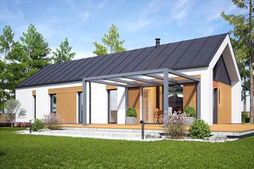  Projekt domu Natan V z garażem 1-st. [A] (WRF2471) - projekt domu parterowego - Zdjęcie 2