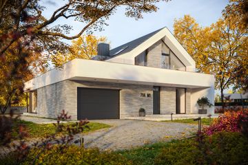  Projekt domu BrickHouse 794 w1 (KRZ1112) - projekt domu parterowego z poddaszem - Zdjęcie 7