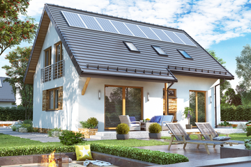  Projekt domu BW-36 wariant 5 bez garażu (niskoemisyjny) (JGC1264) - projekt domu parterowego z poddaszem - Zdjęcie 1