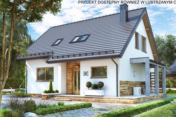  Projekt domu BW-36 wariant 5 bez garażu (niskoemisyjny) (JGC1264) - projekt domu parterowego z poddaszem - Zdjęcie 4