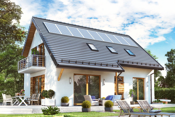  Projekt domu BW-36 wariant 18 bez garażu (niskoemisyjny) (JGC1267) - projekt domu parterowego z poddaszem - Zdjęcie 1