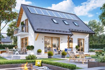  Projekt domu BW-36 wariant 18 bez garażu (niskoemisyjny) (JGC1267) - projekt domu parterowego z poddaszem - Zdjęcie 2