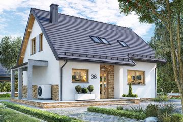  Projekt domu BW-36 wariant 18 bez garażu (niskoemisyjny) (JGC1267) - projekt domu parterowego z poddaszem - Zdjęcie 3