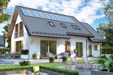  Projekt domu BW-36 wariant 18 (niskoemisyjny) (JGC1268) - projekt domu parterowego z poddaszem - Zdjęcie 1