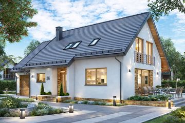  Projekt domu BW-36 wariant 18 (niskoemisyjny) (JGC1268) - projekt domu parterowego z poddaszem - Zdjęcie 2