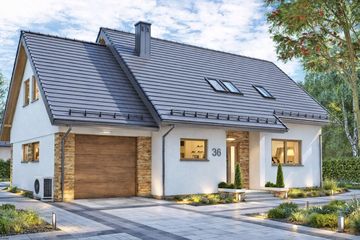  Projekt domu BW-36 wariant 18 (niskoemisyjny) (JGC1268) - projekt domu parterowego z poddaszem - Zdjęcie 3