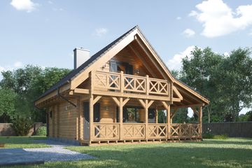  Projekt domu Jutrzenka wydłużona p (KDX1008) - projekt domu parterowego z poddaszem - Zdjęcie 4