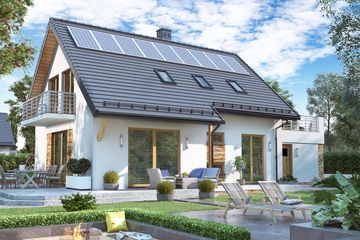  Projekt domu BW-36 wariant 18 z tarasem (niskoemisyjny) (JGC1269) - projekt domu parterowego z poddaszem - Zdjęcie 3