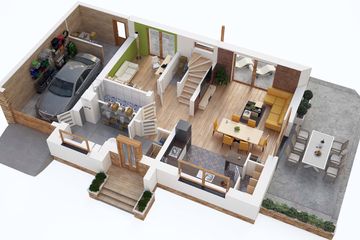  Projekt domu BW-36 wariant 18 z tarasem (niskoemisyjny) (JGC1269) - projekt domu parterowego z poddaszem - Zdjęcie 4