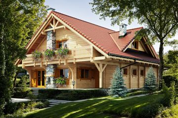 Projekt domu Nowela z balkonem (KDX1013) - projekt domu parterowego z poddaszem - Zdjęcie 2
