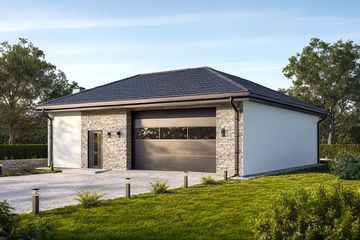  Projekt budynku gospodarczego G429 - Budynek gospodarczy (PRA1434) - projekt budynku parterowego - Zdjęcie 1