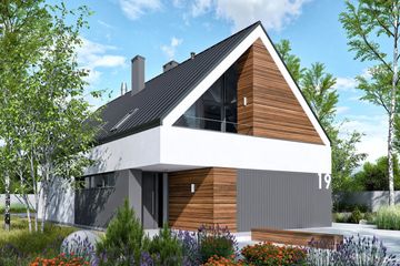  Projekt domu EX 19 G2 soft energo (WRC2811) - projekt domu parterowego z poddaszem - Zdjęcie 1