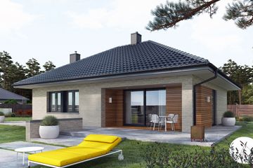  Projekt domu Mini 1 (wiązary) energo (WRC2813) - projekt domu parterowego - Zdjęcie 1