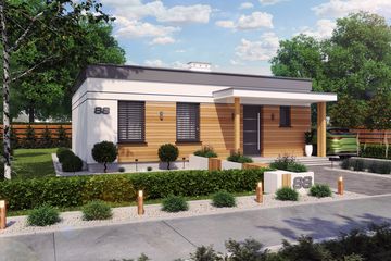  Projekt domu Lens 5 C dom mieszkalny, całoroczny (SLN2856) - projekt domu parterowego - Zdjęcie 2